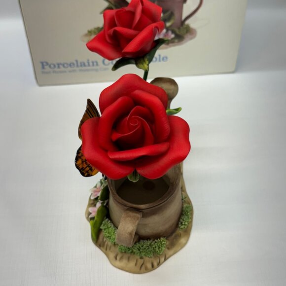 Classic Treasures Porcelain Collectable‎ Red Roses With Watering Can Ornament - Picture 11 of 16